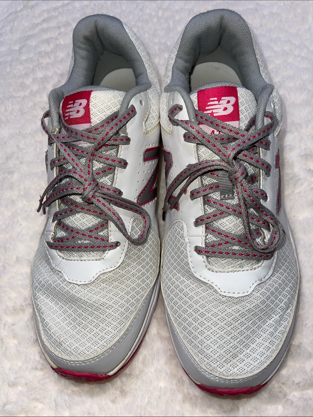 New Balance 411 White & Pink Women's Athletic Sneakers